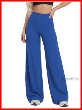 Women's Wide Leg High Waist Scrunch Butt Yoga Pants 31 Inseam